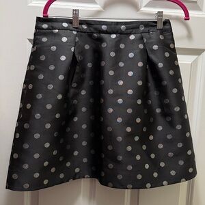 J Crew Black Polka Dot Skirt